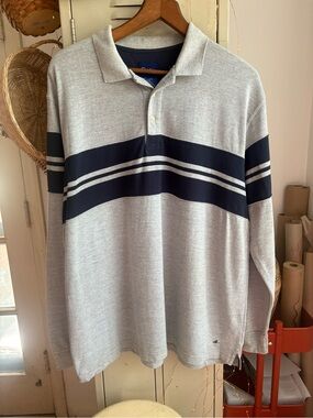 Catalina Varsity Stripe Polo Long Sleeve